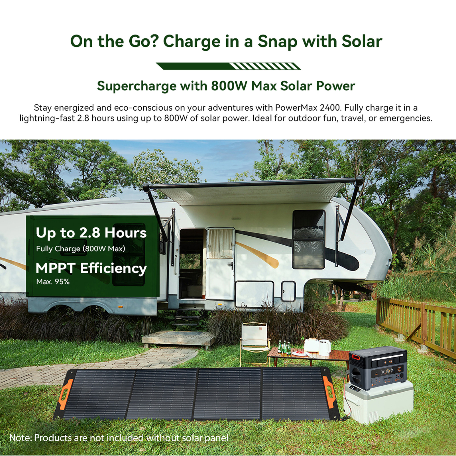 OSCAL PowerMax 2400 Portable Power Station 2400W 1872Wh Solar Generator A7H1