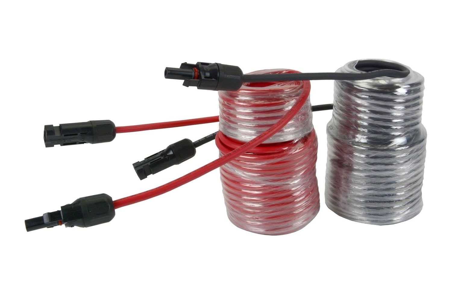 Durable 10 AWG Solar Extension Cable 100 Ft – Red & Black with MC4 Connectors