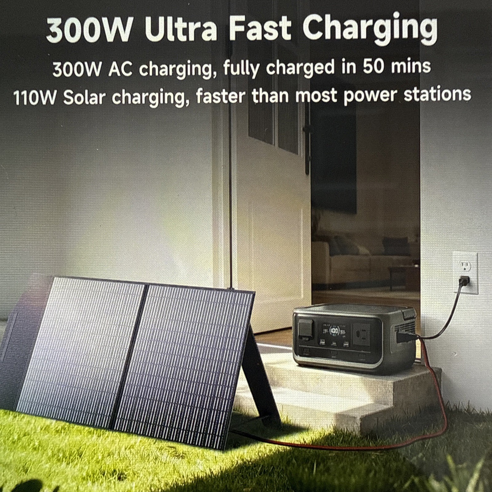 ALLPOWERS VOLIX P300 Portable Power Station 300W 256Wh LiFePO4 Solar Generator