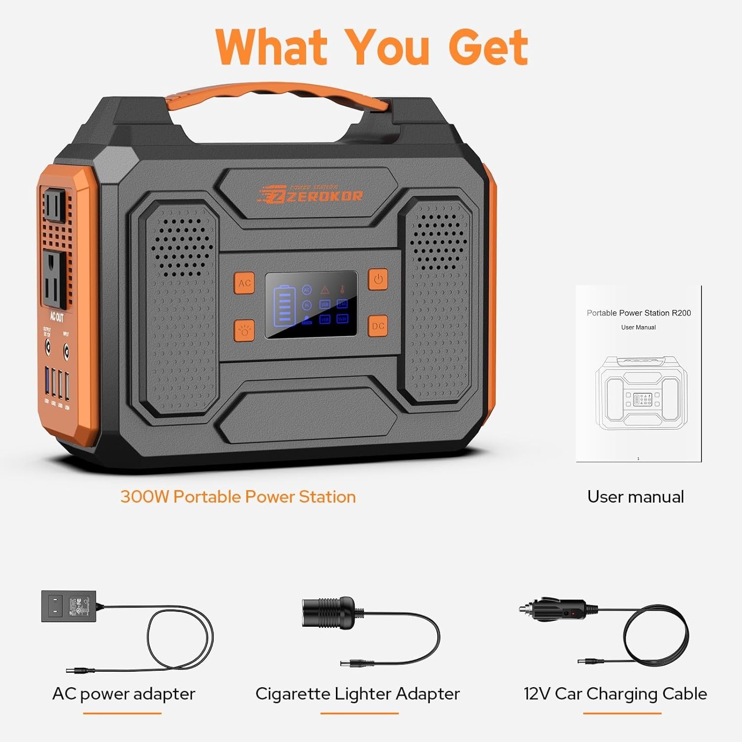 280Wh AC Outlet Power Bank – 300W Generator with LED Flashlight for Adventurers