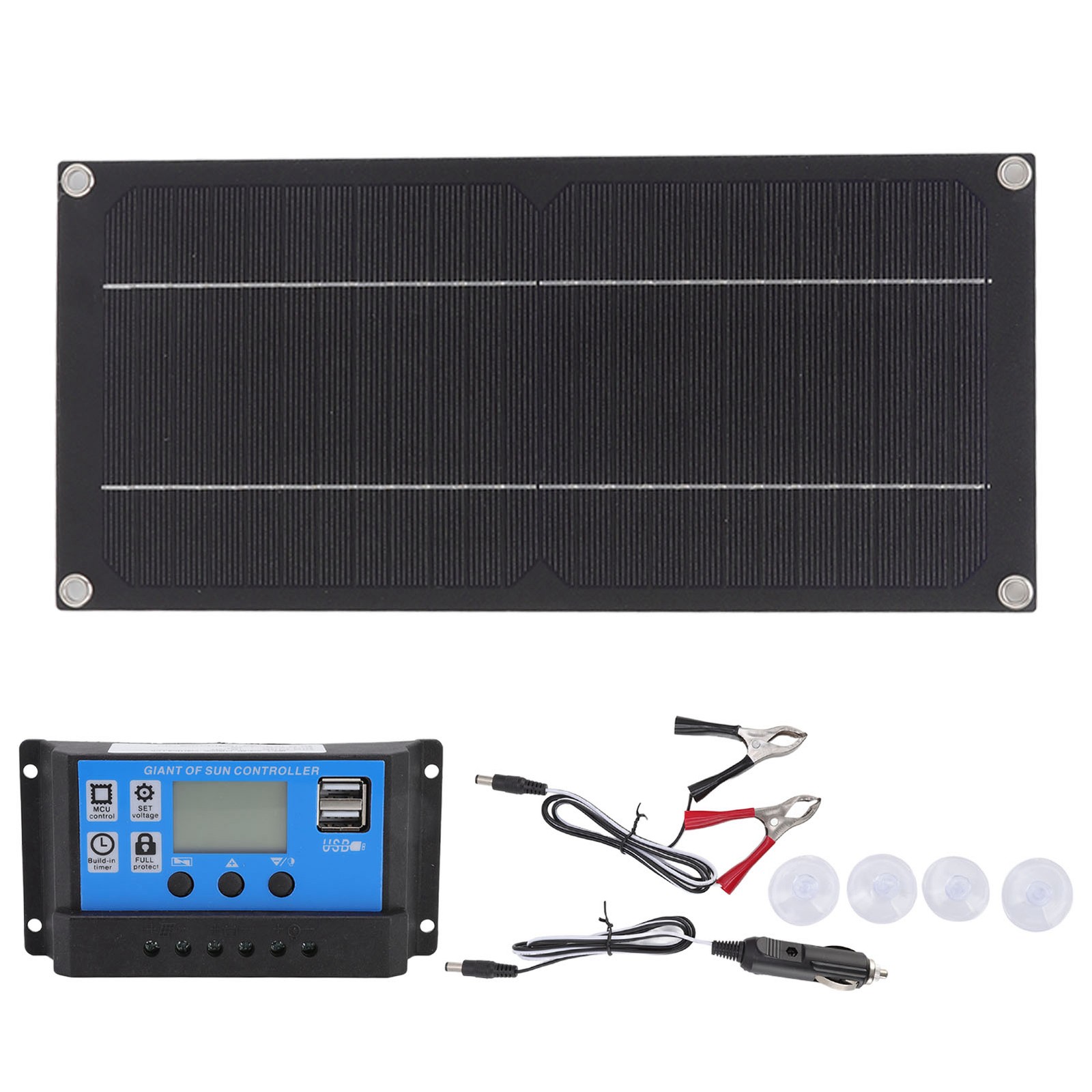 60W 18V Solar Panel Kit 100A Battery Charger Controller Battery Charging Kit For