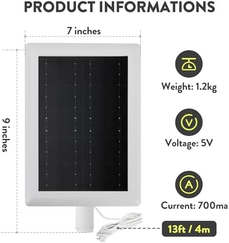 Ring Solar Panel(2nd Generation), 2-Pack 5W Ring Solar Panel Charger with Mount