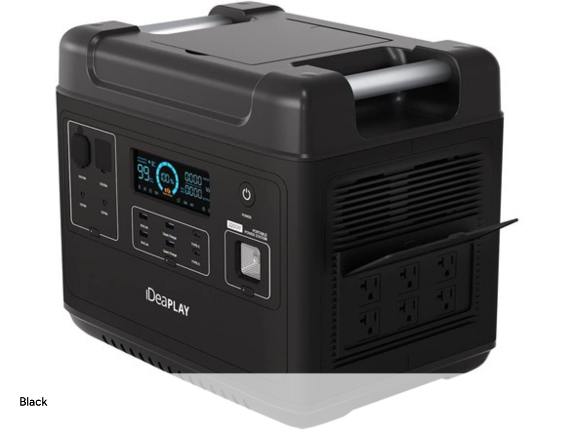 IDEAPLAY SN2200 2000Wh 2200W LiFePO4Solar Generator Portable Power Station