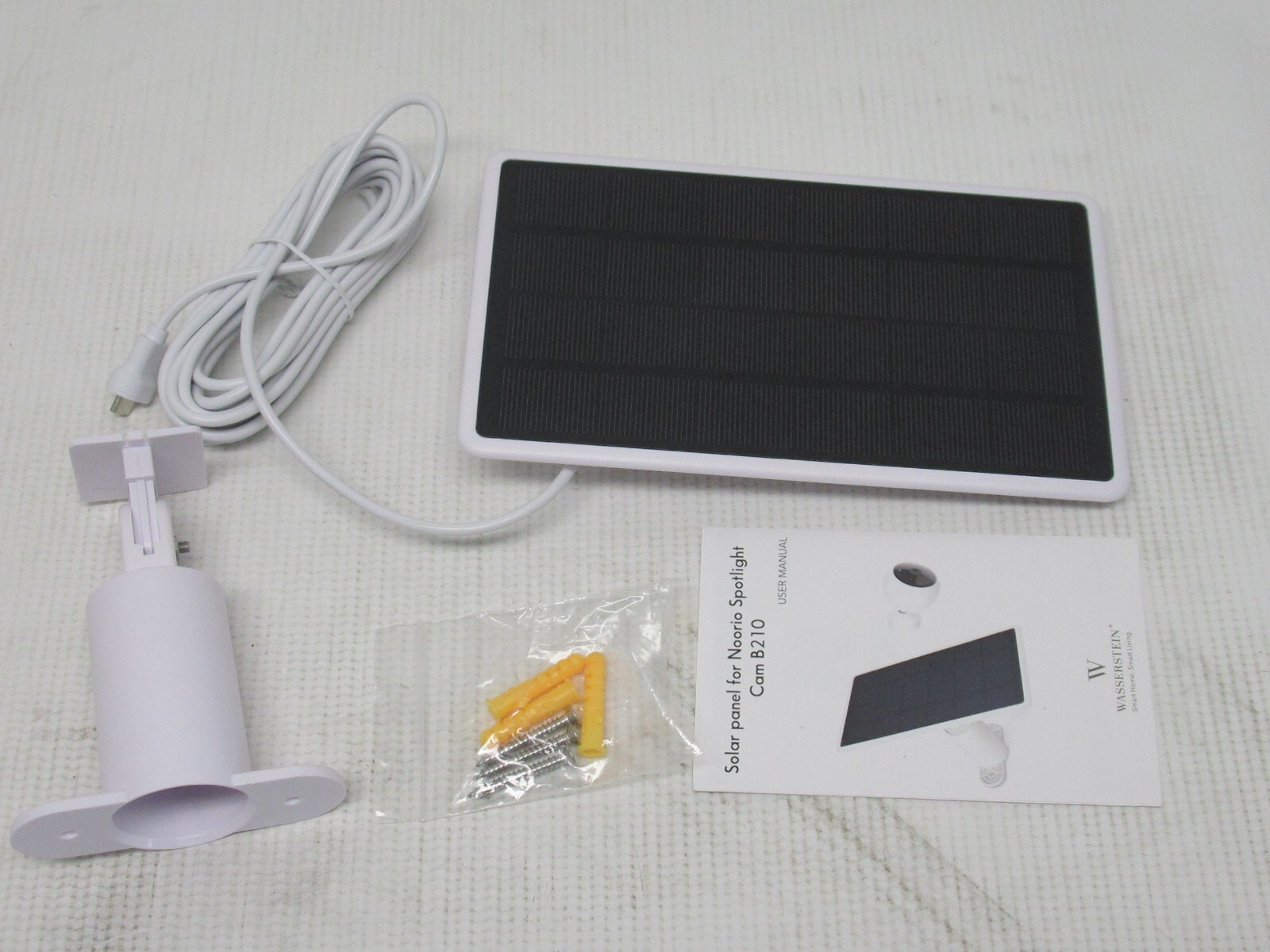 Wasserstein Solar Panel for Noorio B200/B210 Outdoor Security Cameras – White