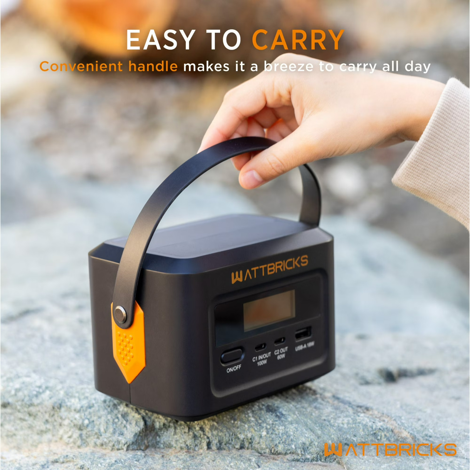【NEW】WATTBRICKS ENERGY 120-WATT PEAK PORTABLE POWER STATION & SOLAR PANEL BUNDLE