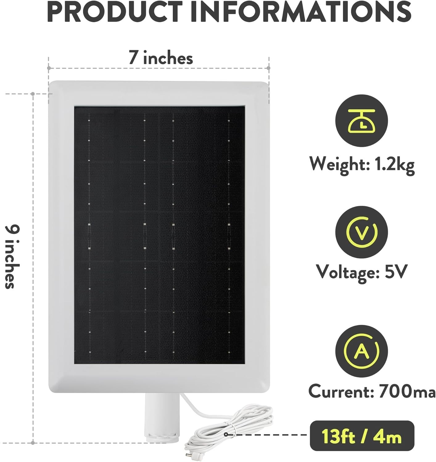 Ring Solar Panel(2nd Generation), 5W Panel Charger 2Pack White