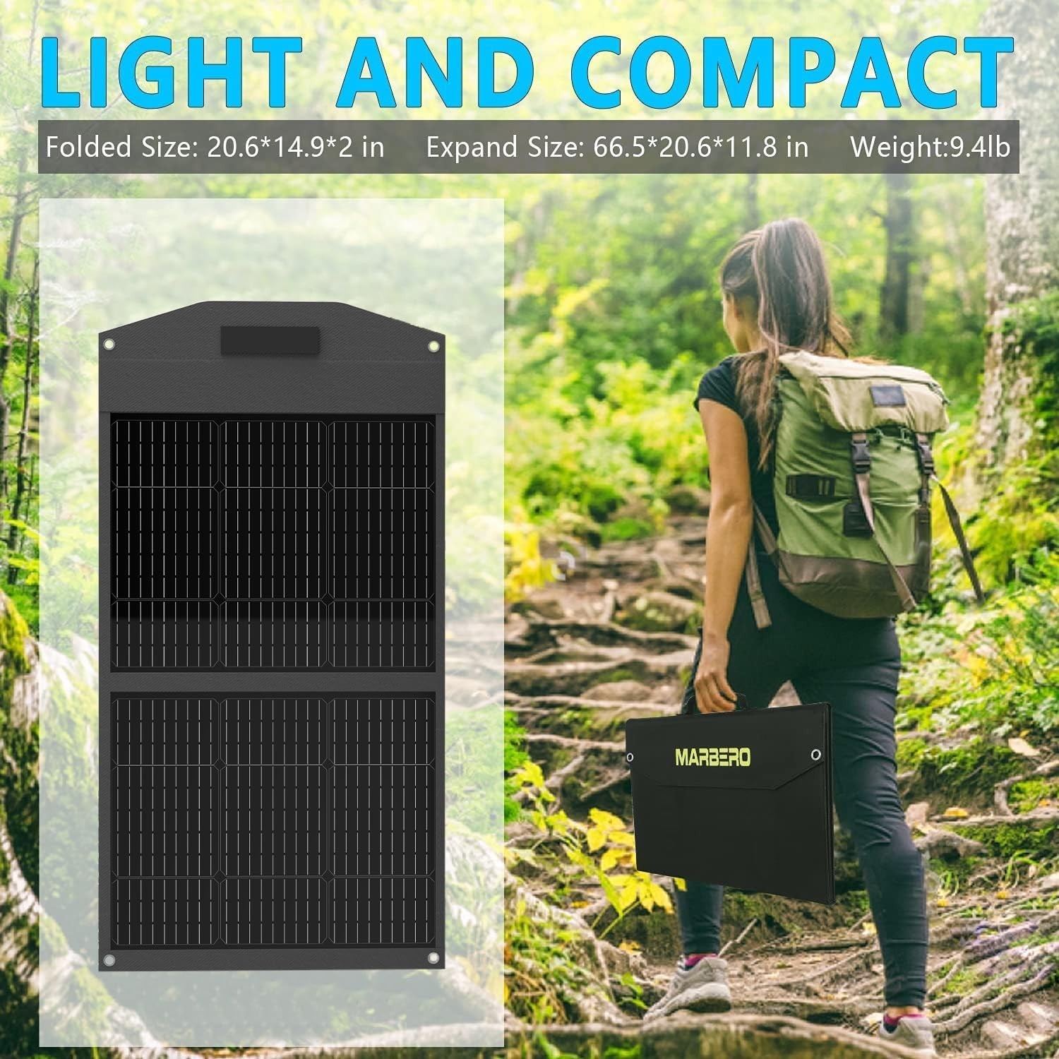 100W Portable Solar Panel – High-Efficiency Foldable Charger