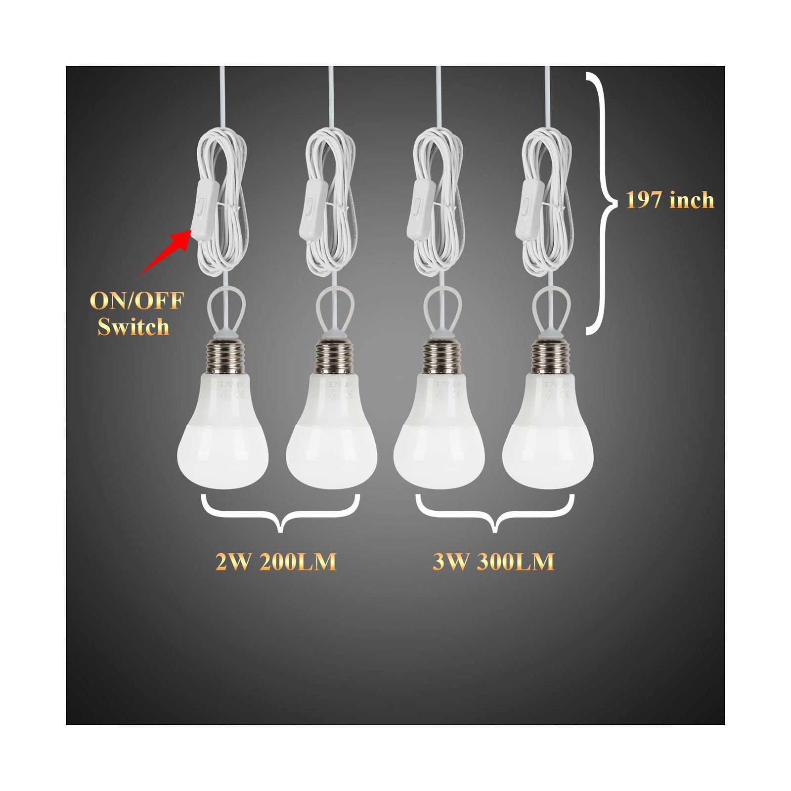 Solar Lights for Inside, 4 Bulbs Solar Shed Lights with On Off … FAST USA SHIP