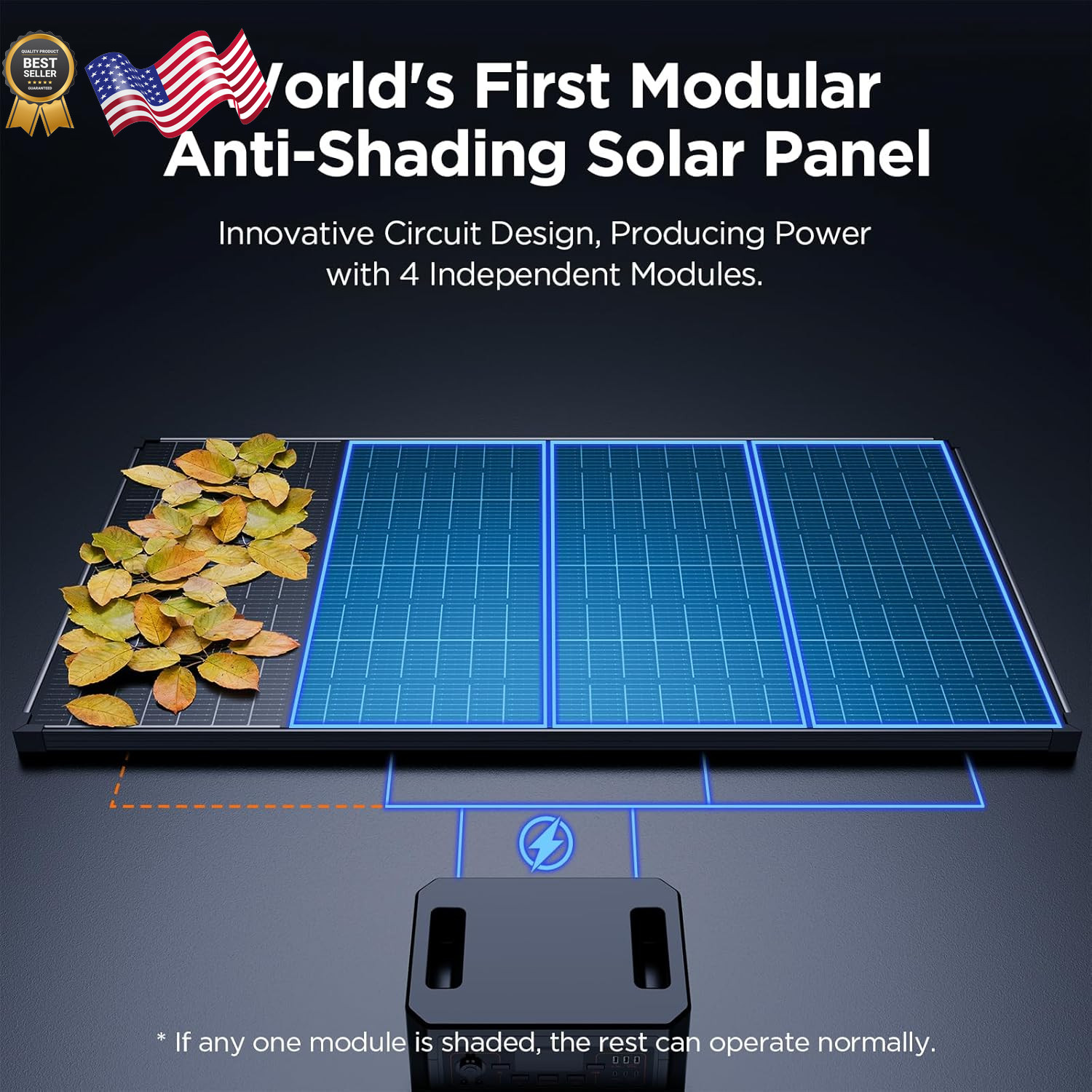 430W Anti-Shading Solar Panel,Callsun 2PCS 215 Watt N-Type 16BB Bifacial Sola