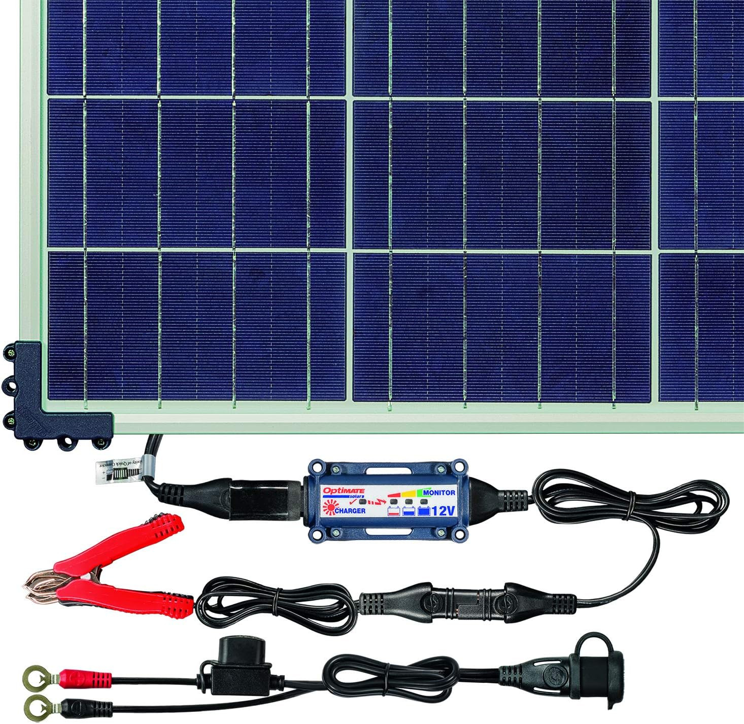Optimate SOLAR + 80W Solar Panel, TM-523-8, Solar Pulse Charger, Tester & Mainta