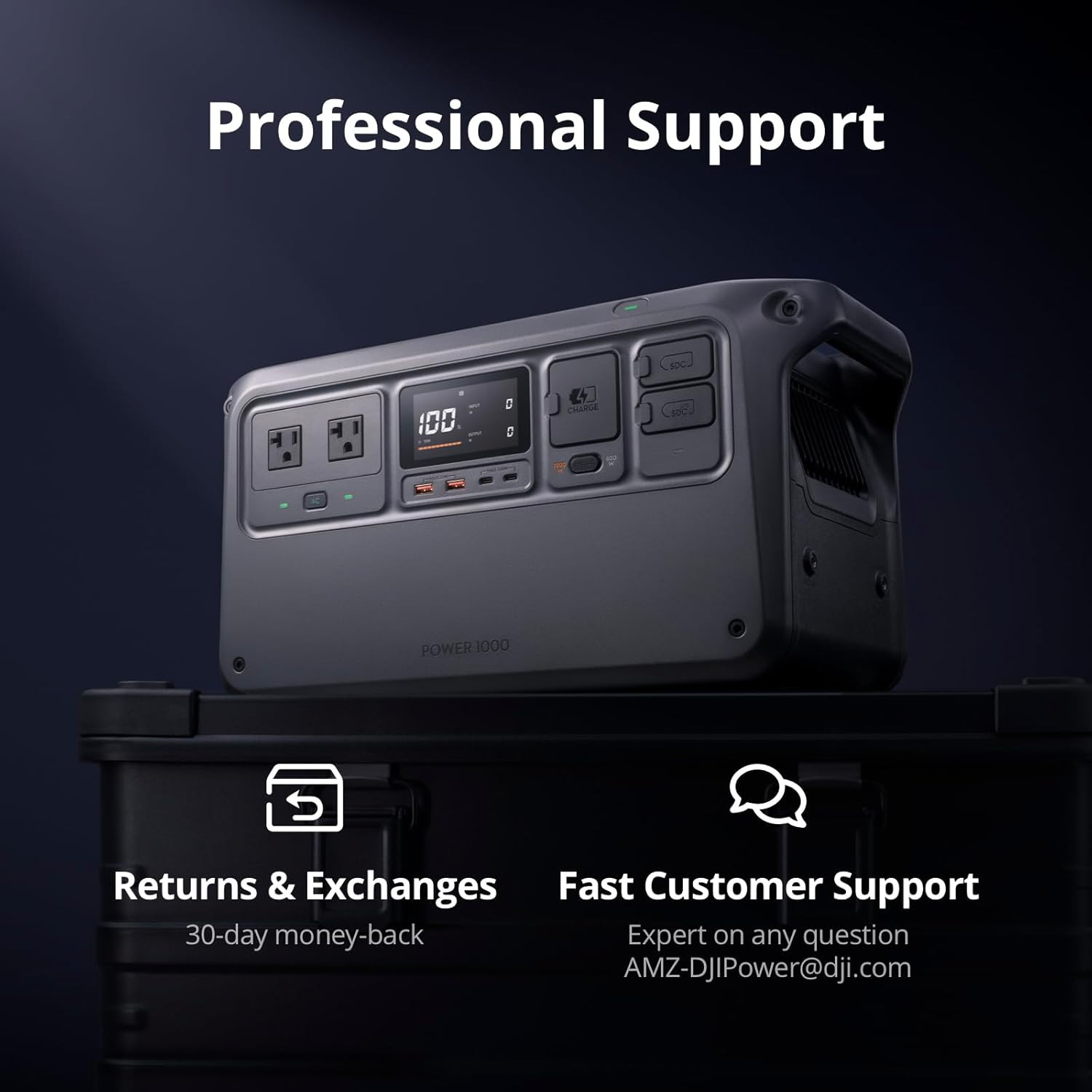 Power 1000 Portable Power Station, 1024Wh Lifepo4 Battery, 2200W (Peak 2600W) AC