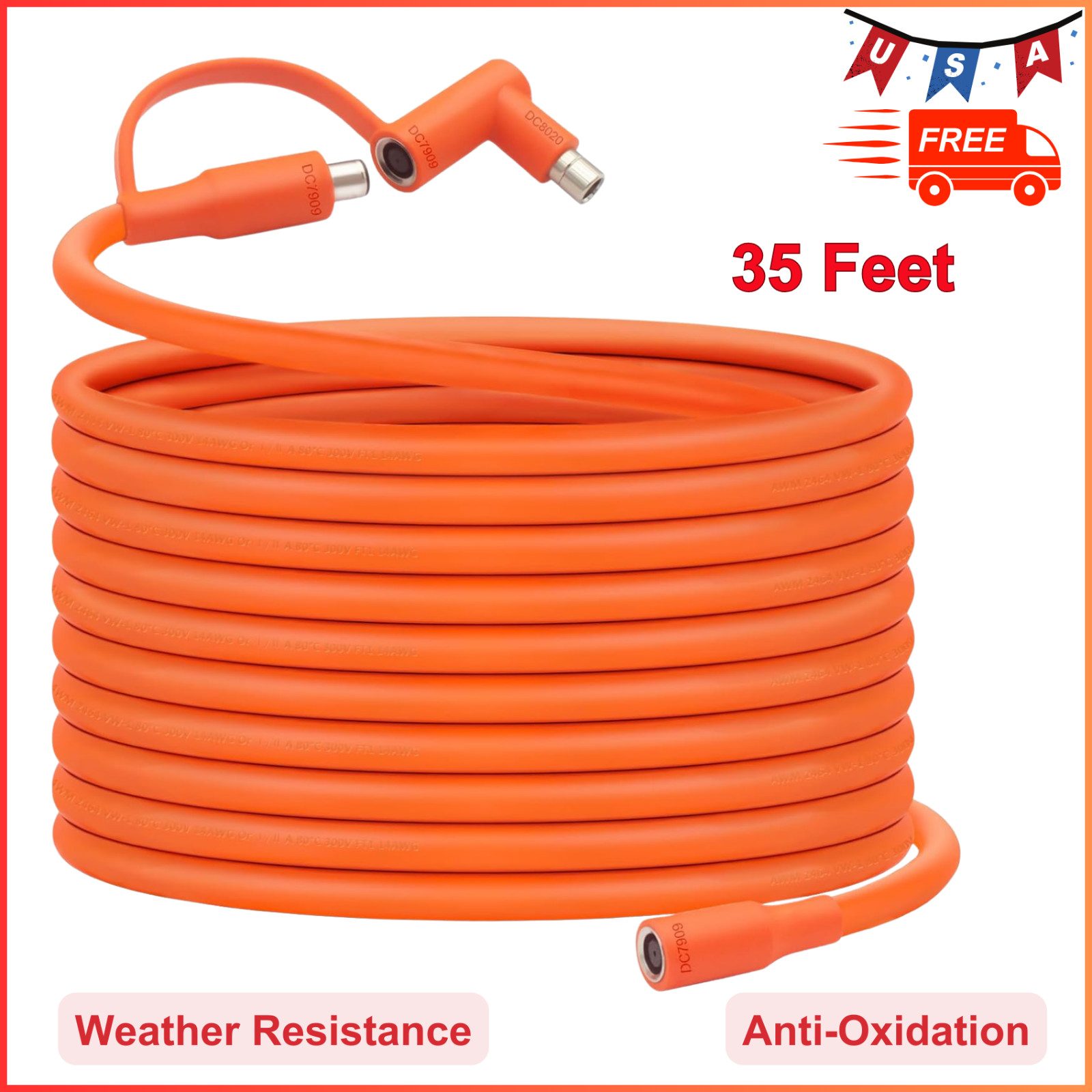 Solar Panel Extension Cable For Jackery Gz Yeti Aker Portable Power Station 35FT