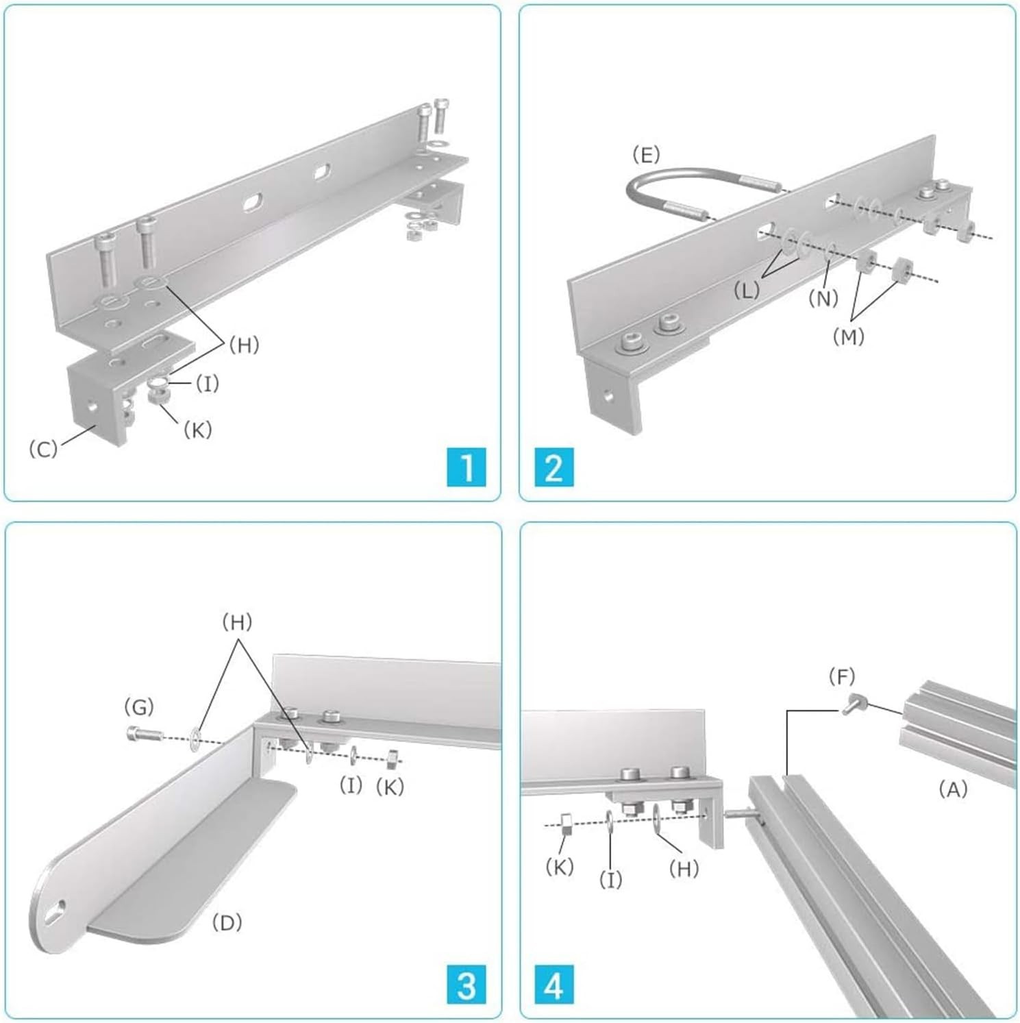 Complete Off-Grid Pole Mount System for Solar Panels Up to 100W | Easy Install