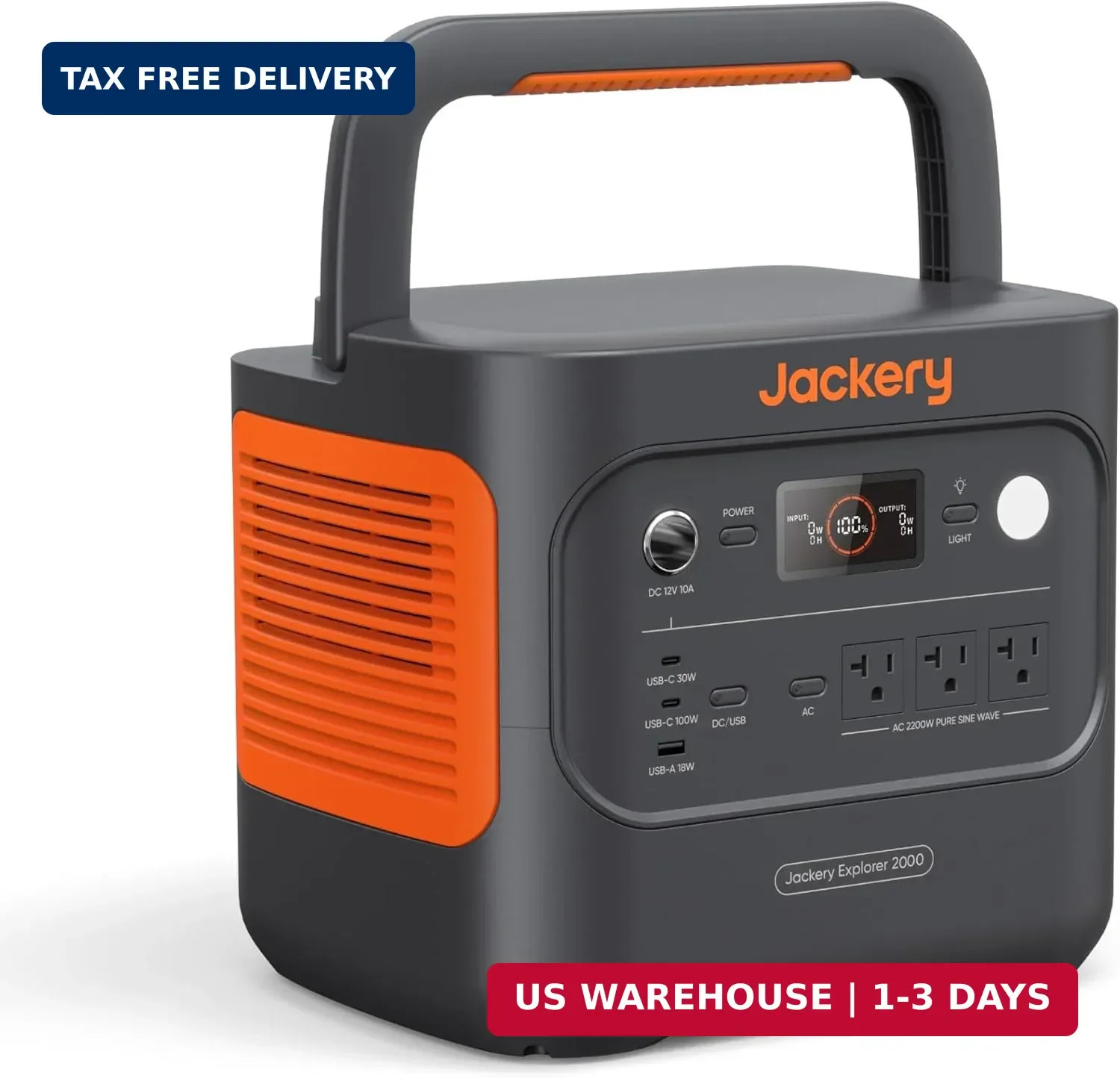 Jackery Explorer 2000 v2 Portable Power Station, 2042Wh LiFePO4 Home Backup Batt