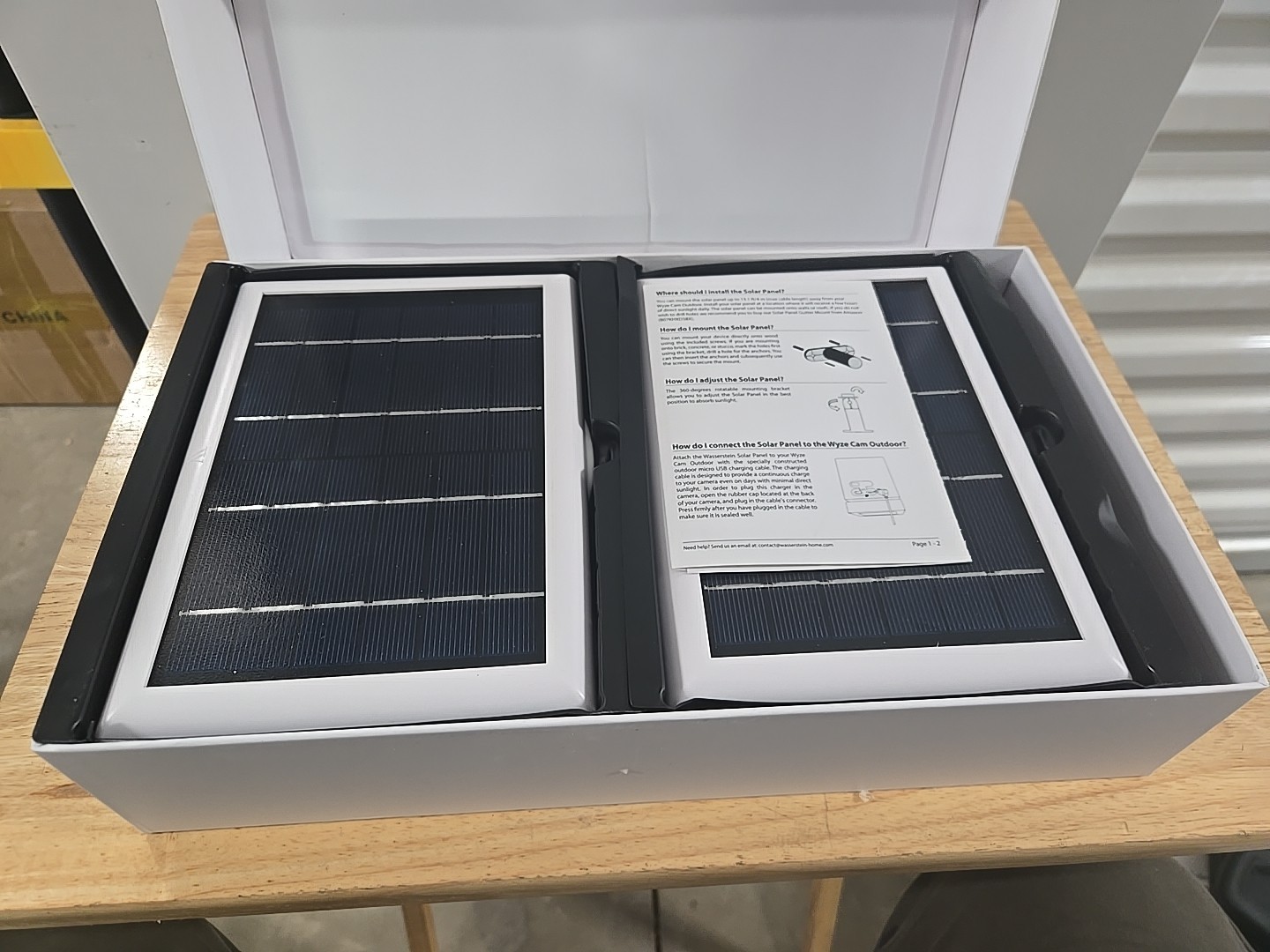 Wasserstein Solar Panel Compatible with Wyze Cam Outdoor – White