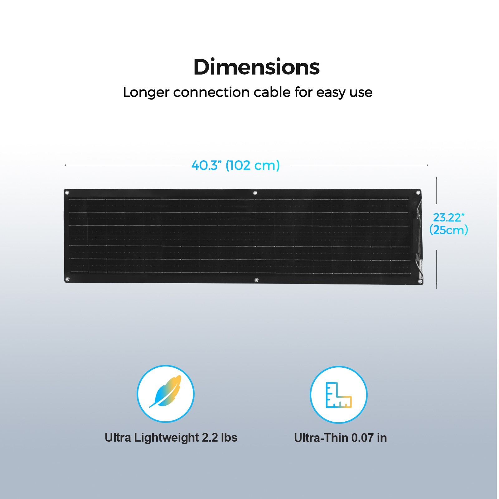 2PCS – 50W Solar Panel Flexible Mono Portable Power For RV Camping Boat 100W