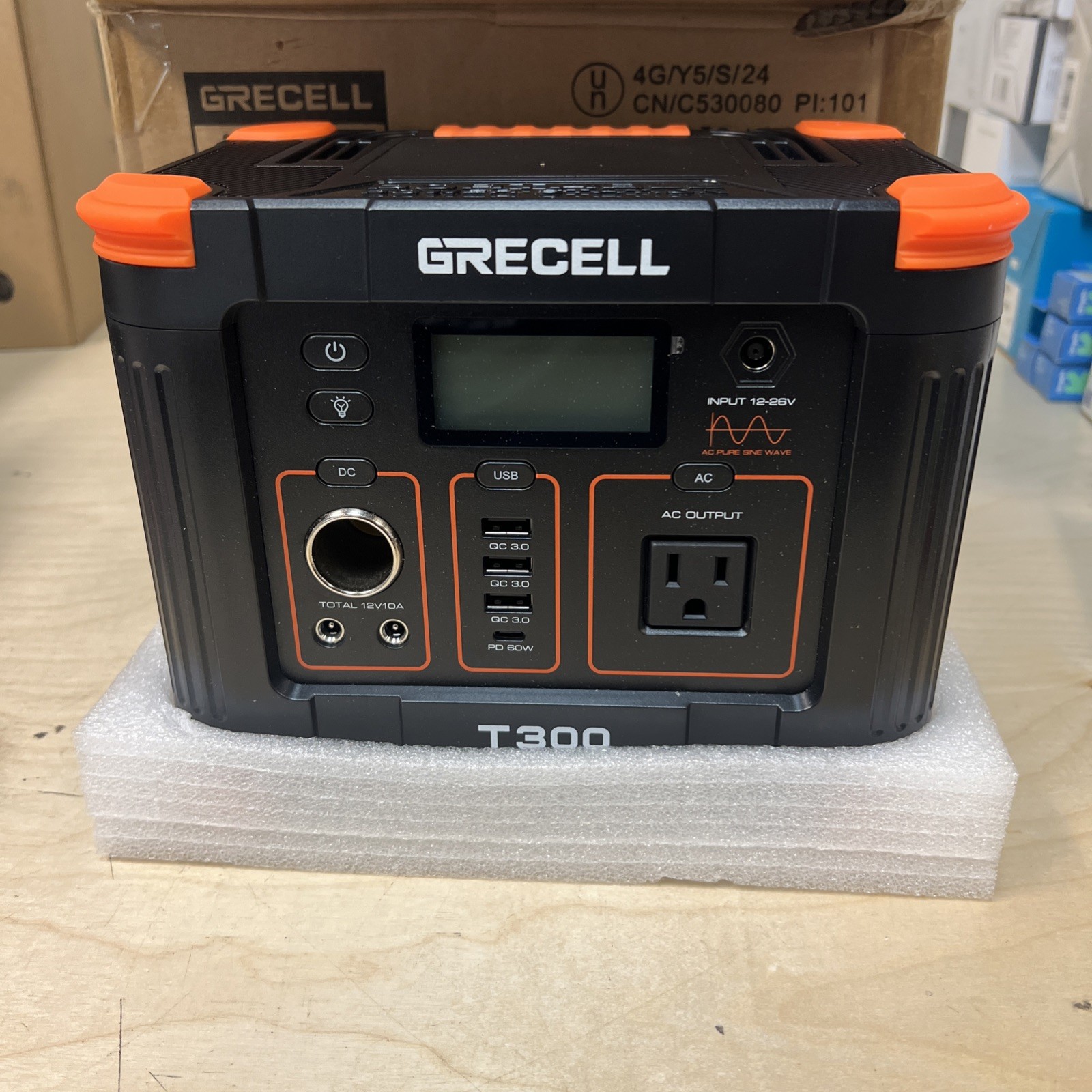 GRECELL 300W Portable Power Station 288Wh Solar Generator Backup Battery Camping