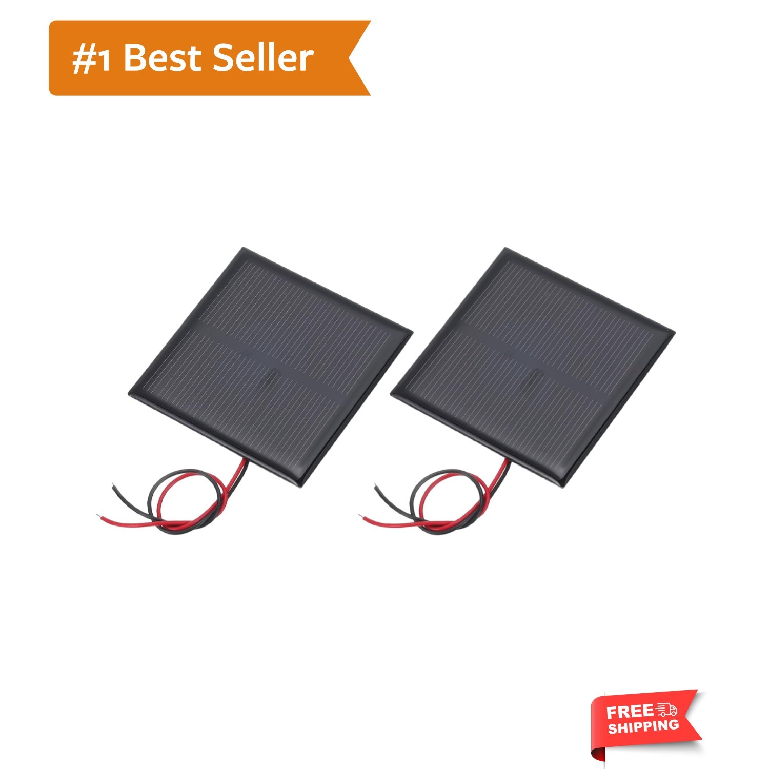 2 Pcs 5.5V 0.44W 70mA Mini Solar Panels, Small Polycrystalline Solar Cell Pan…