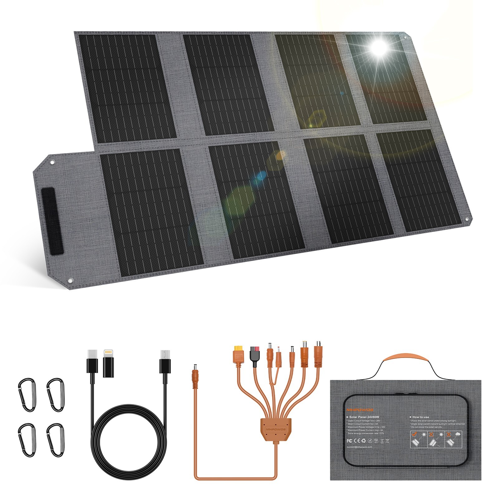 Solar panel 120W 80W Solarmodul Kit for Ecoflow River 2 River 3 Powerstations
