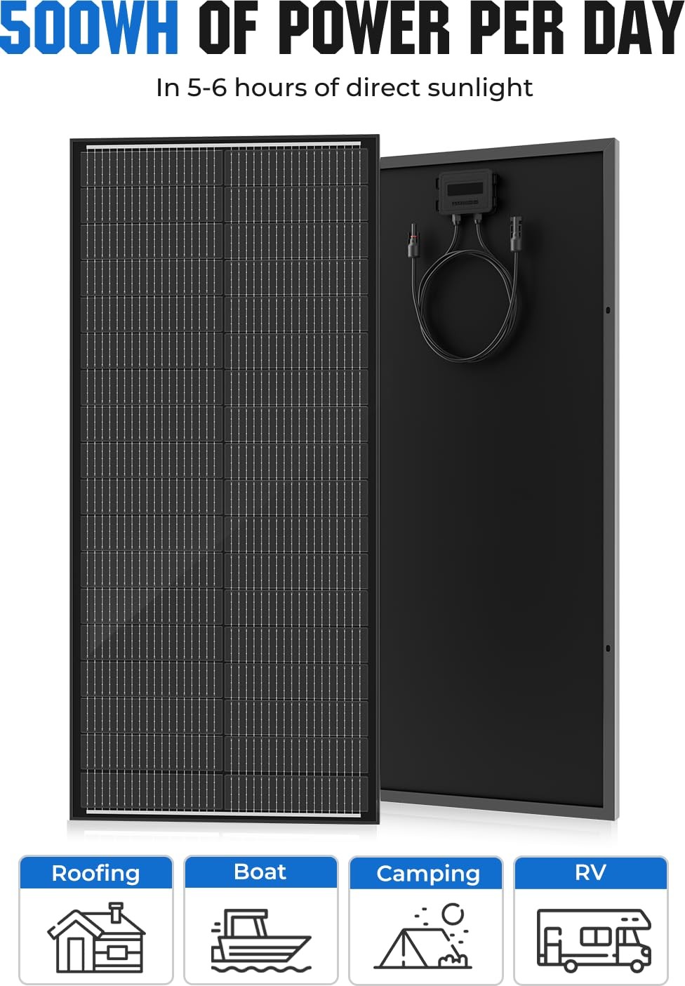 12V Monocrystalline Solar Panel 100W N Type Off Grid