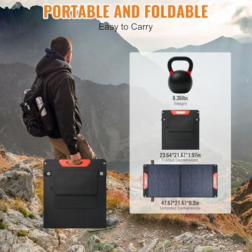 Foldable Solar Panel – Charger for Power Stations | Monocrystalline 23.5% 100W
