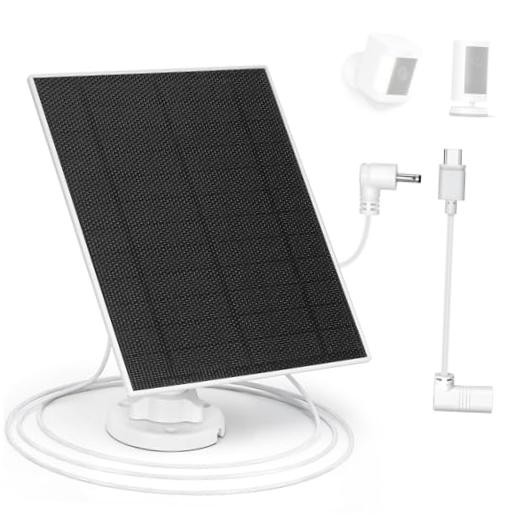 5W Solar Panel for Ring with 8000mAh Battery, Compatible for Ring (1 pack)