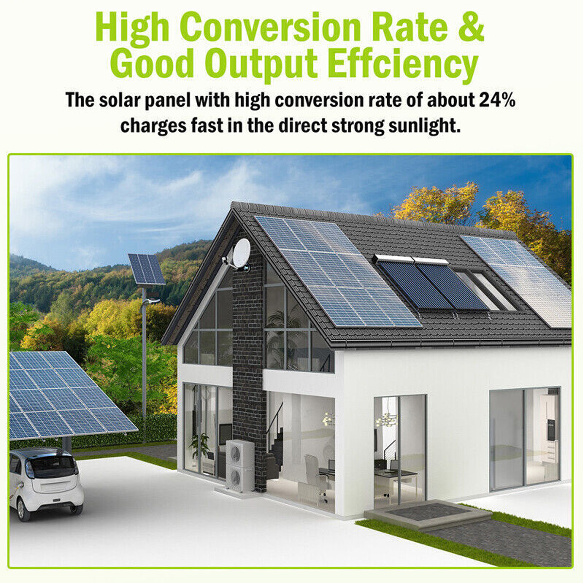 20W 12V Solar Panel Kit 12V Charging Off-Grid Battery Power RV Home Boat Camp