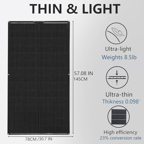 Flexible Solar Panel 200 Watts Monocrystalline Fiberglass Solar 200 watts