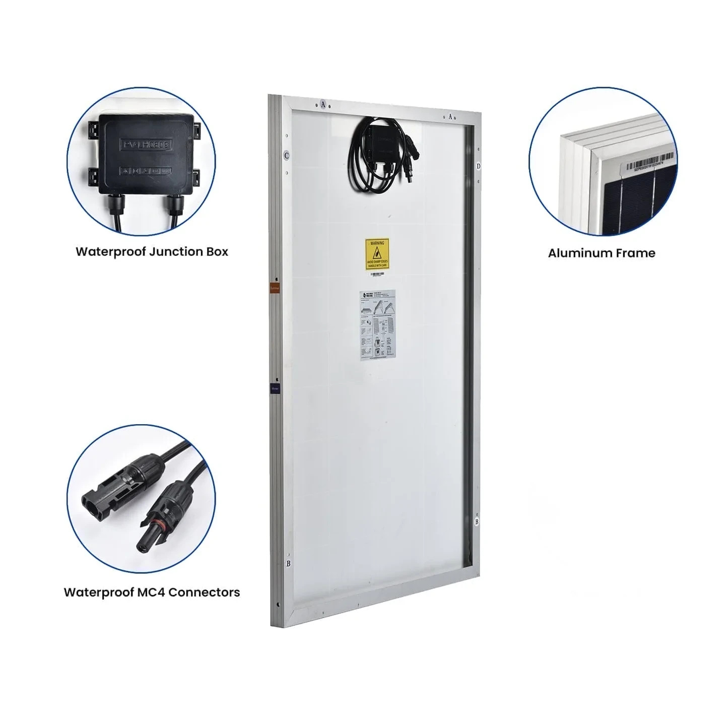 Nature’s Generator 100W Rigid Monocrystalline Solar Panel, Off-Grid and RV Ready