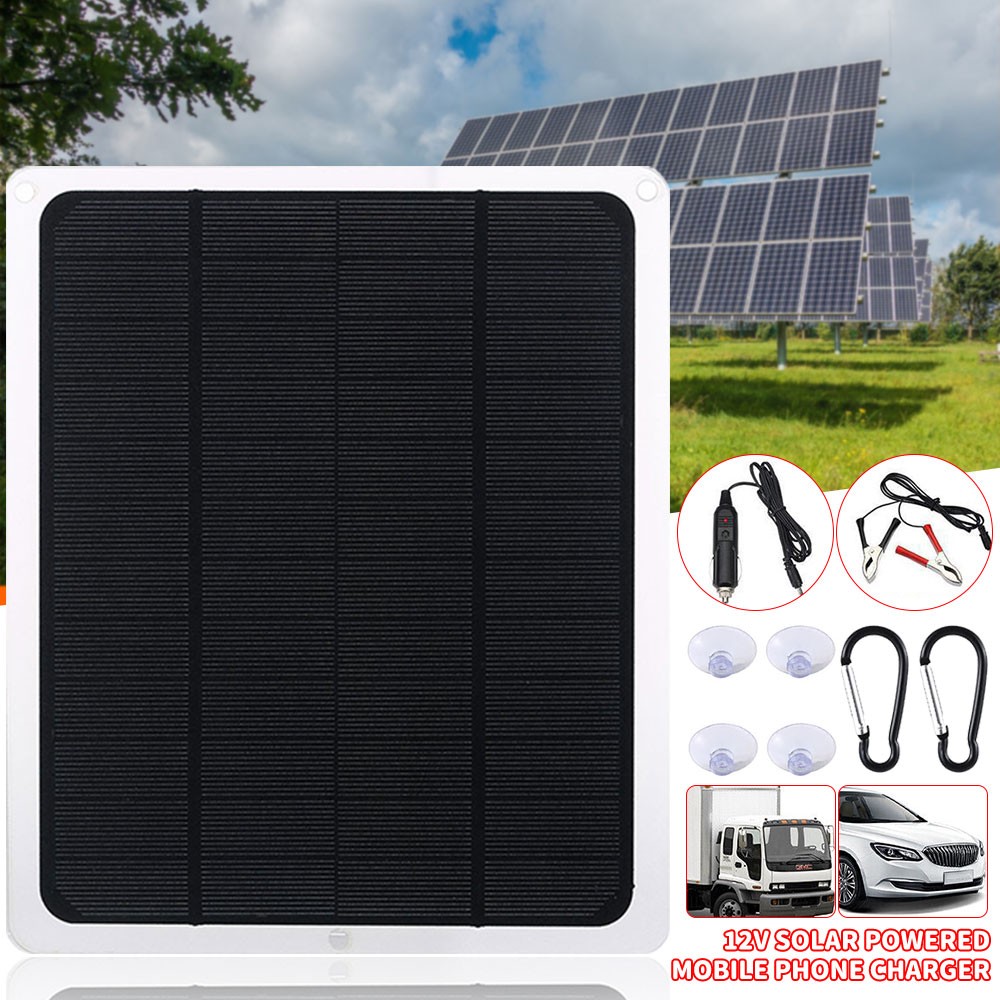 Solar Panel 12V Trickle Charger Battery Charger Kit Maintainer Boat Car RV AAK