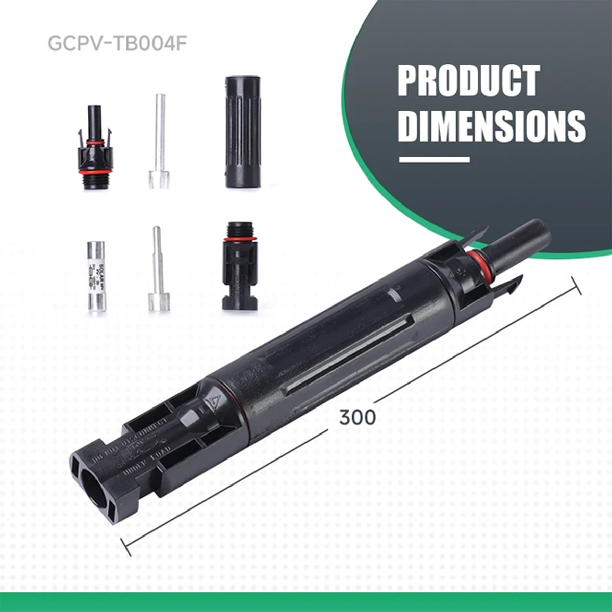 GEYA Connectors M/F for Solar Cables IP67 Inline Fuse Holder 10/15/20/30A 1000V
