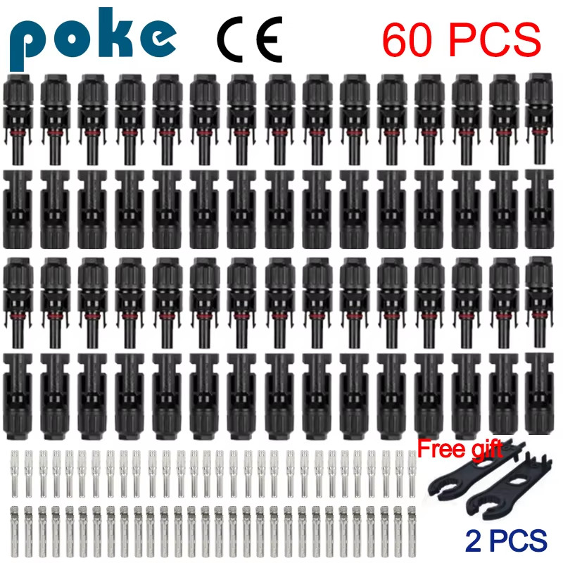 10/20/100Pcs Solar Connectors 1000V 30Asolar Panel Branch PV Connectors Photovol