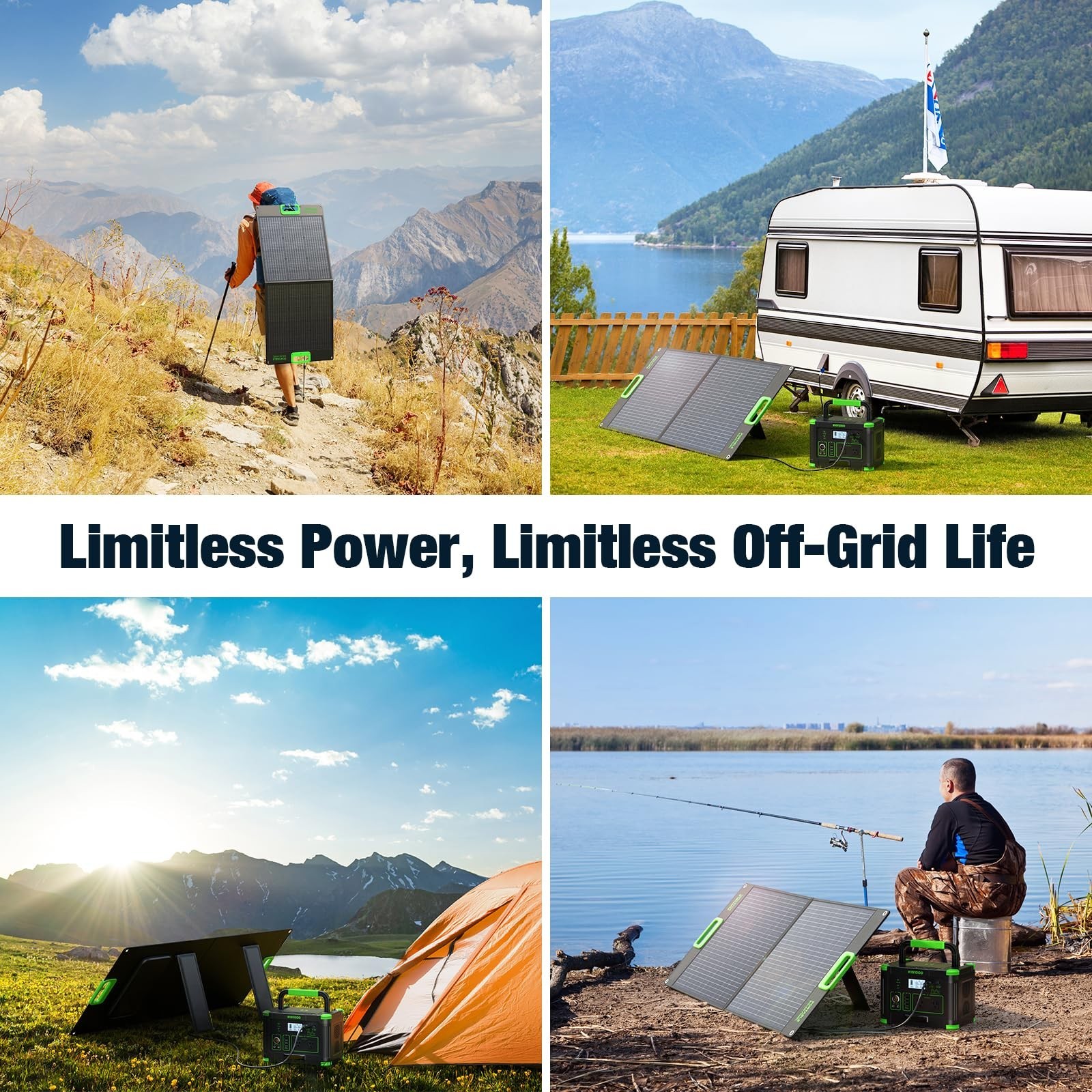 100W Portable Solar Panel 20V Foldable Charger for Power Station Camping RV Kit