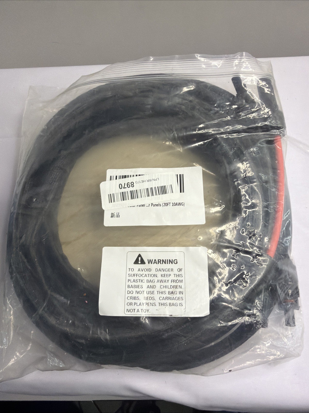 10 AWG Solar Panel Extension Cable PV Wire Solar Connectors Pair Black Red