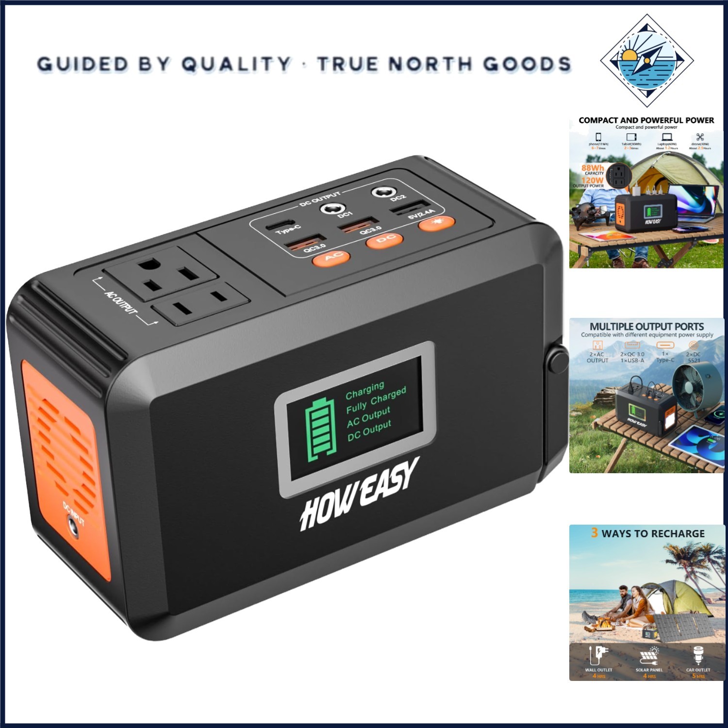 Lightweight Battery Powered Power Station for Camping, Emergency, and Home Use