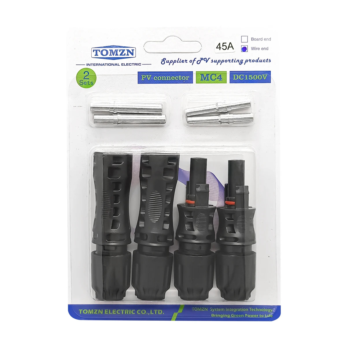 2 Sets of PV Solar Connectors 1000V 1500V 32A 45A Panel Branch PV Photovoltaic W