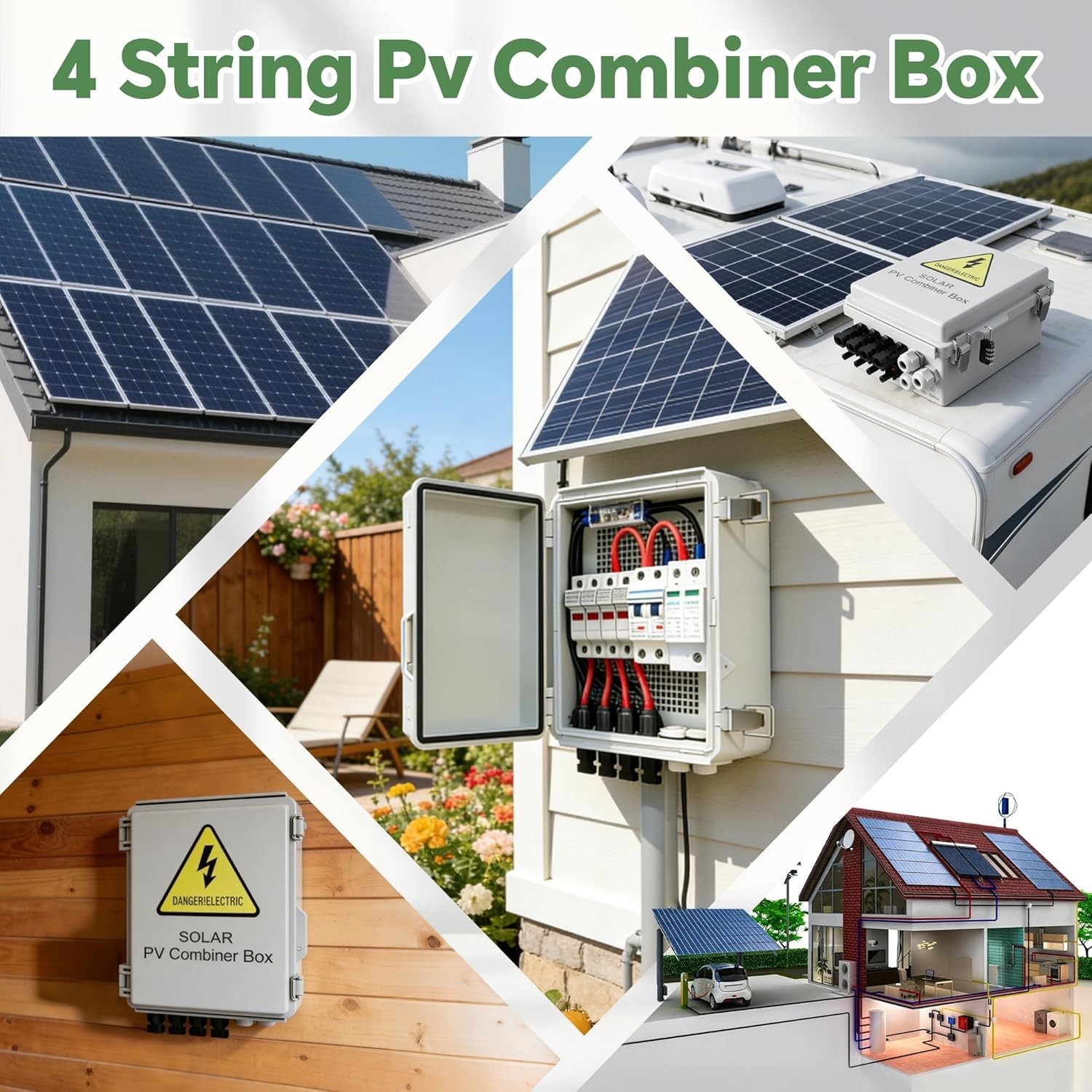Compact 4 String Plastic Solar Combiner Box – Safe, Easy Install & Weatherproof