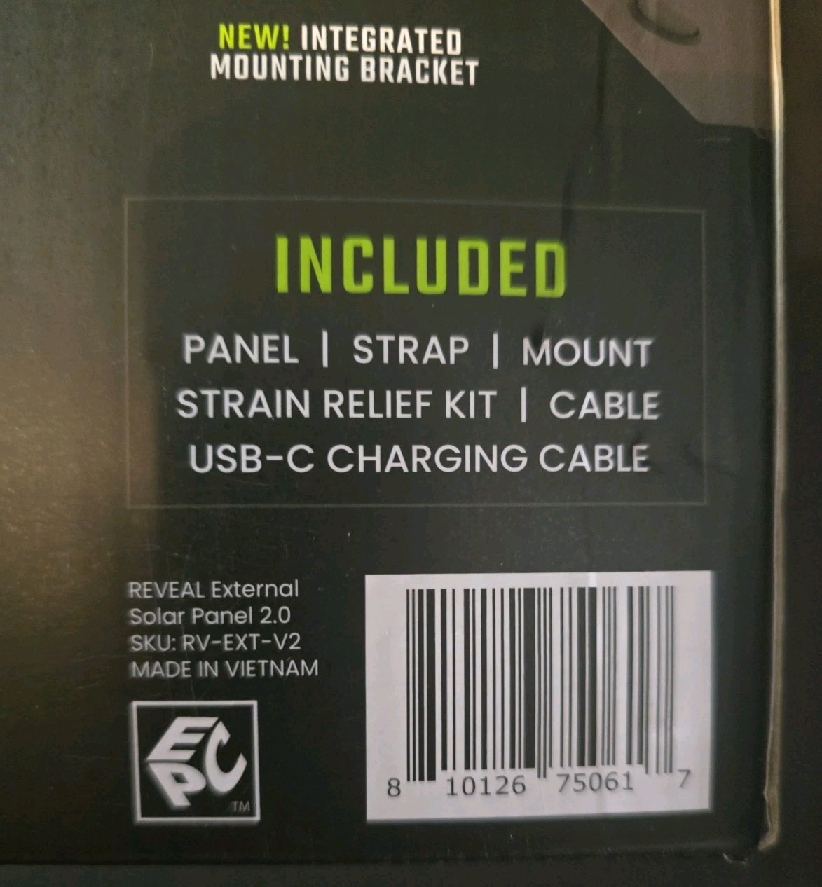 Tactacam Reveal External Solar Panel 2.0 For Trail Camera 12 Volt Rechargeable