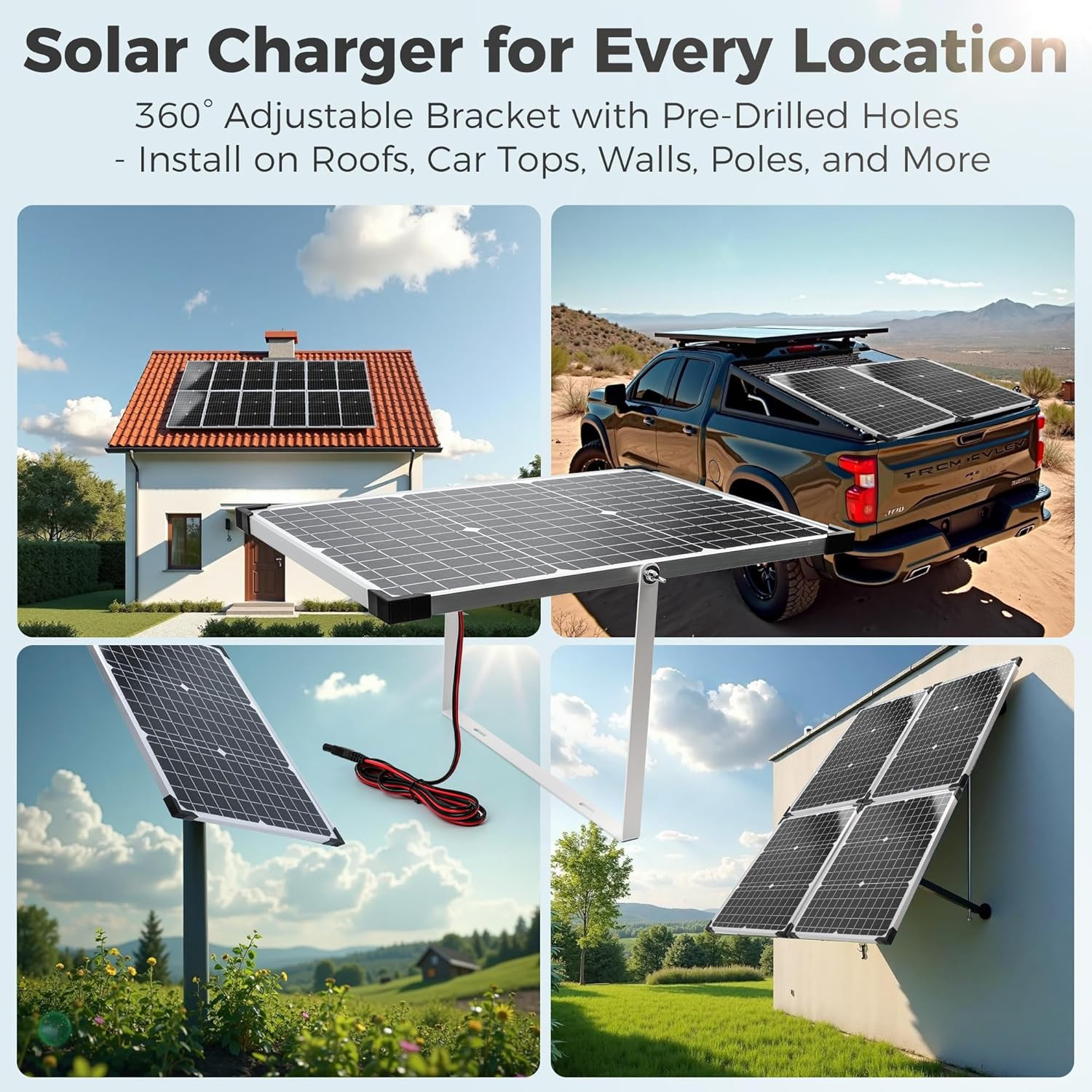30W 12V Solar Panel Kit with MPPT Controller for RV, Boat, Motorcycle