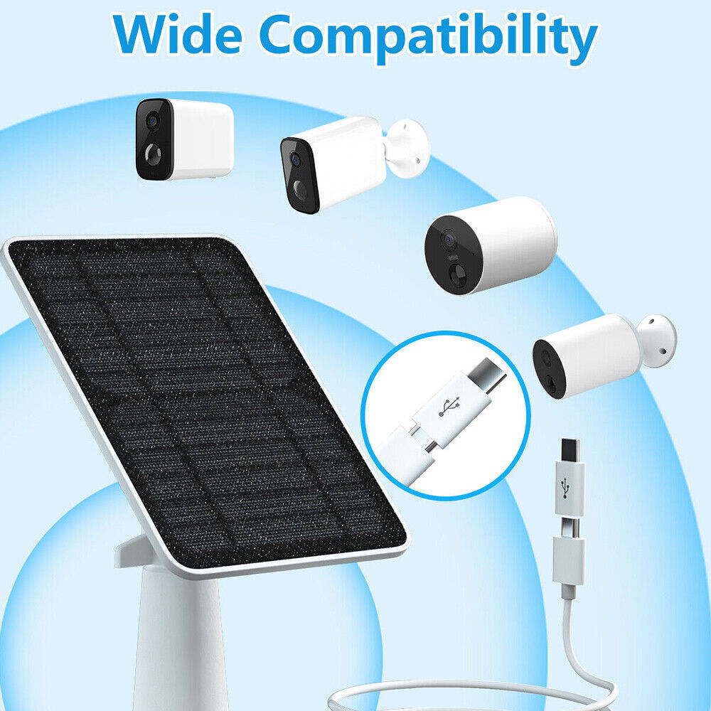 4W Solar Panel for eufyCam eufy Cam 2/2C/2C Pro/E/2 Pro/SoloCam E20 E40 Mount 5V