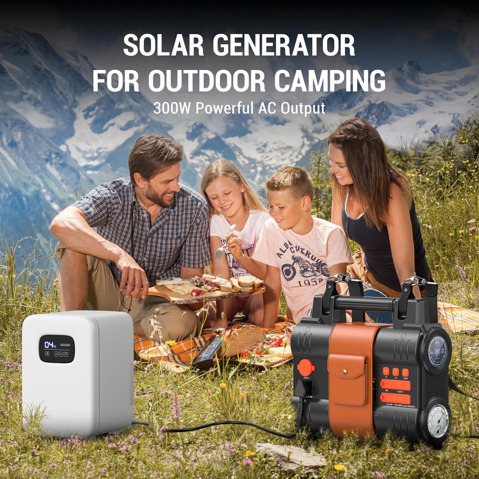 BROWEY Portable Power Station 300W(Peak 600W), 288Wh Solar Generator＆USB-C PD100