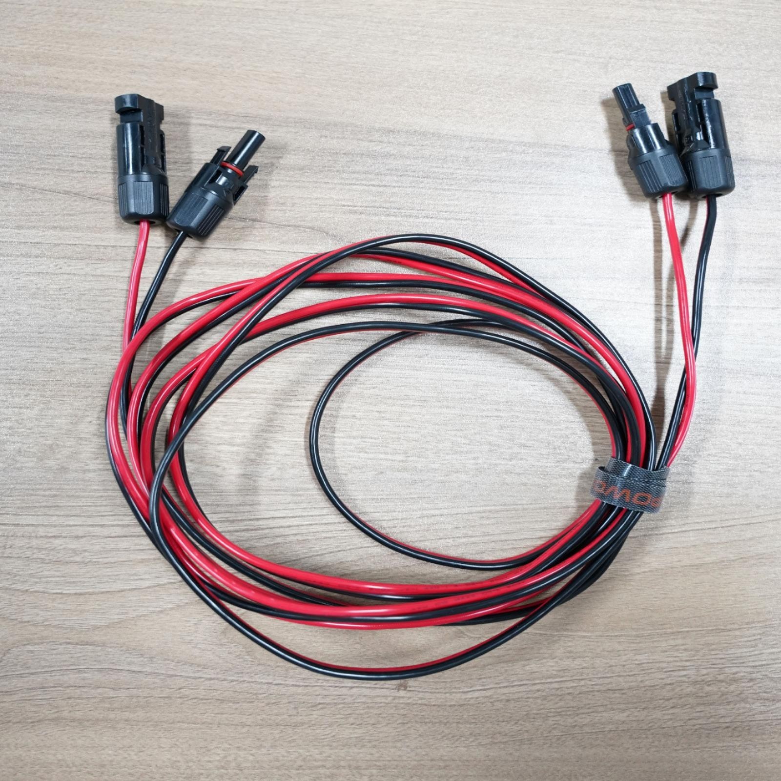 20ft Black Red 12AWG Solar Panel Extension Cable Solar Panels Wire Connectors
