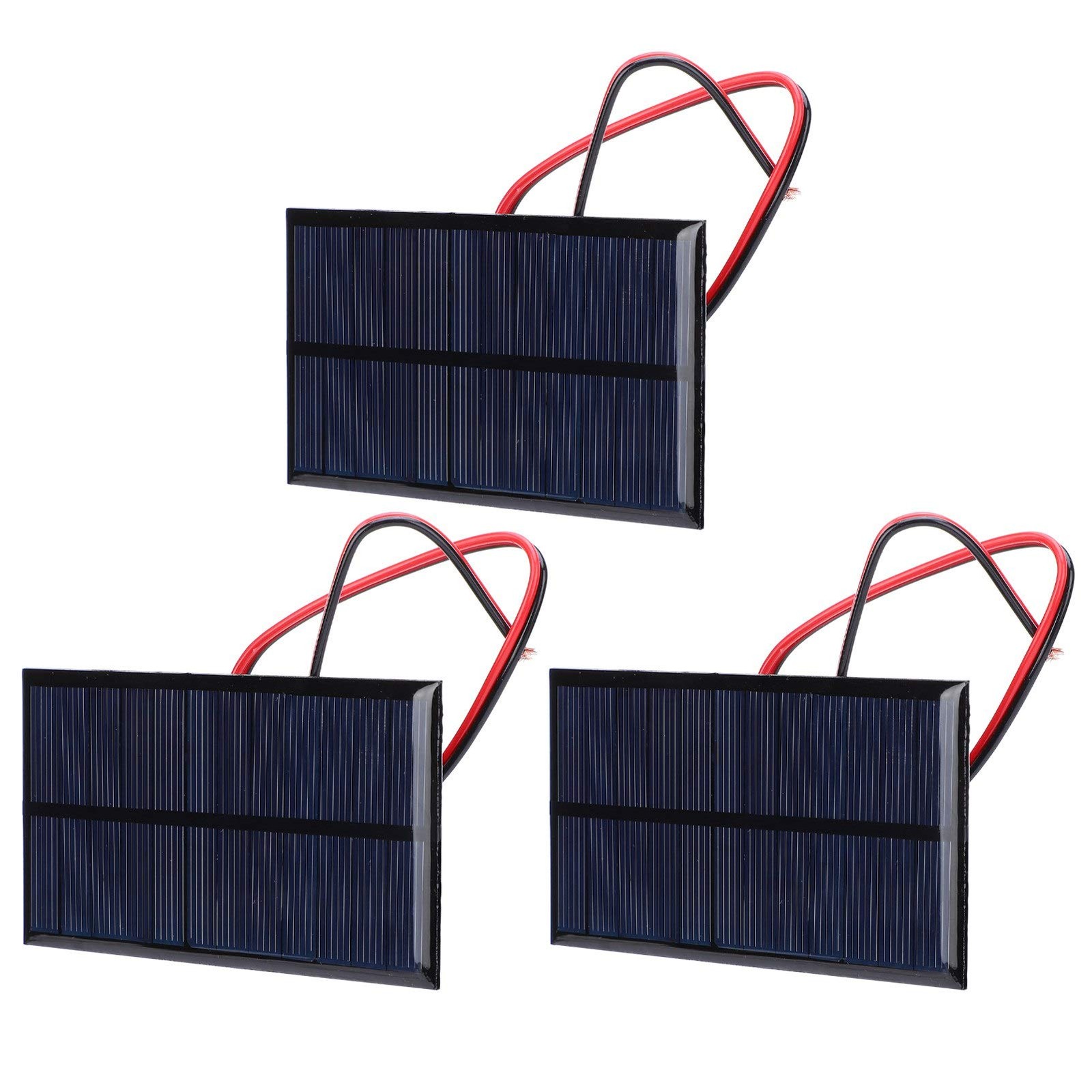 3Pcs Mini Solar Panels, DC 6V 1W Solar Cells Kit with 11.8in Cable, Mini Poly…