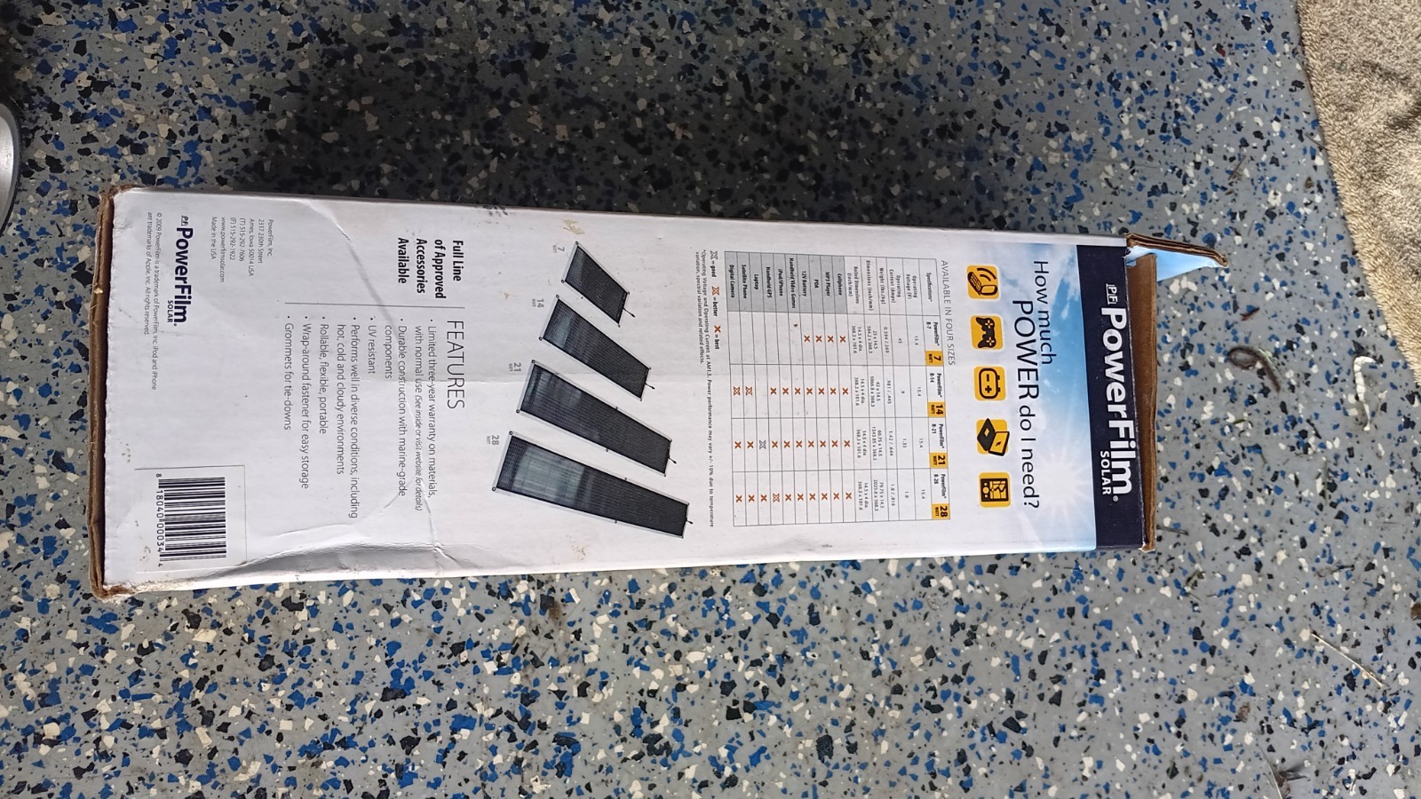 PowerFilm Solar Power 14 watt rollable Rf14 solar charger Brandnew In The Box