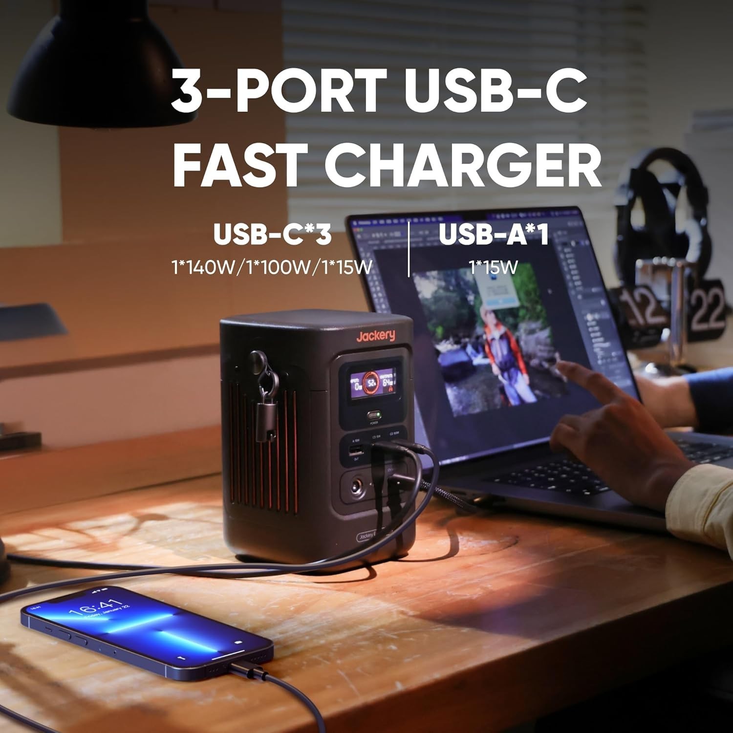 Jackery Explorer 240D Portable Power Station 255Wh With 5M Charging Cable