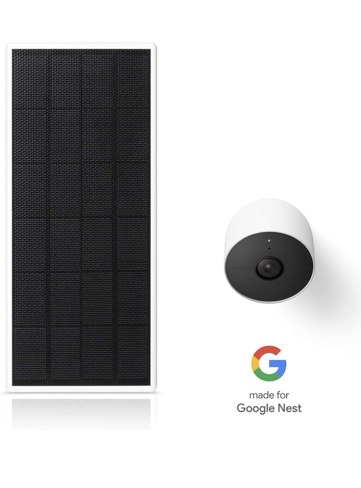 Solar Panel, Solar Panel Charger for Google Nest Cam Outdoor or Indoor, Battery