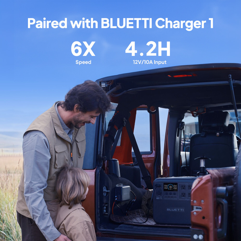 BLUETTI Elite 200 V2 2073.6Wh Power Station+560W Charger 1 Alternator Charger