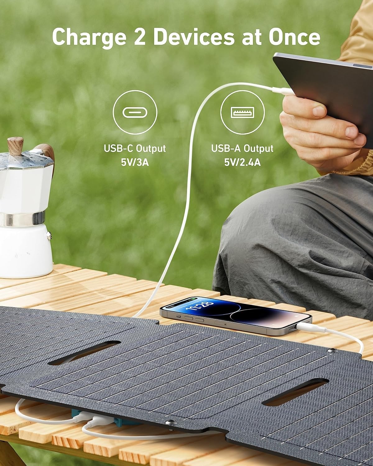 Anker Solix PS30 Solar Panel, 30W Foldable Portable Solar Charger