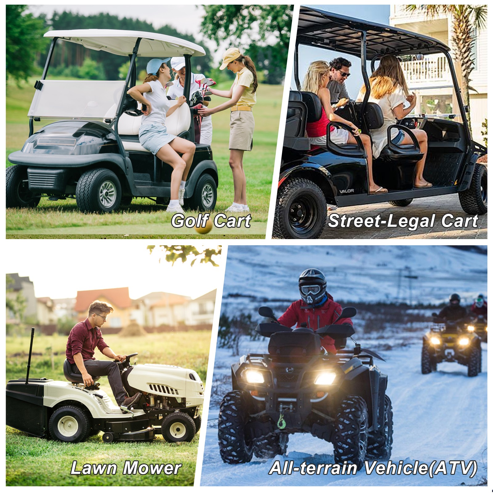 1-4X 72V 105Ah Golf Cart LiFePO4 Lithium BT Battery 200A BMS+Monitor+18A Charger
