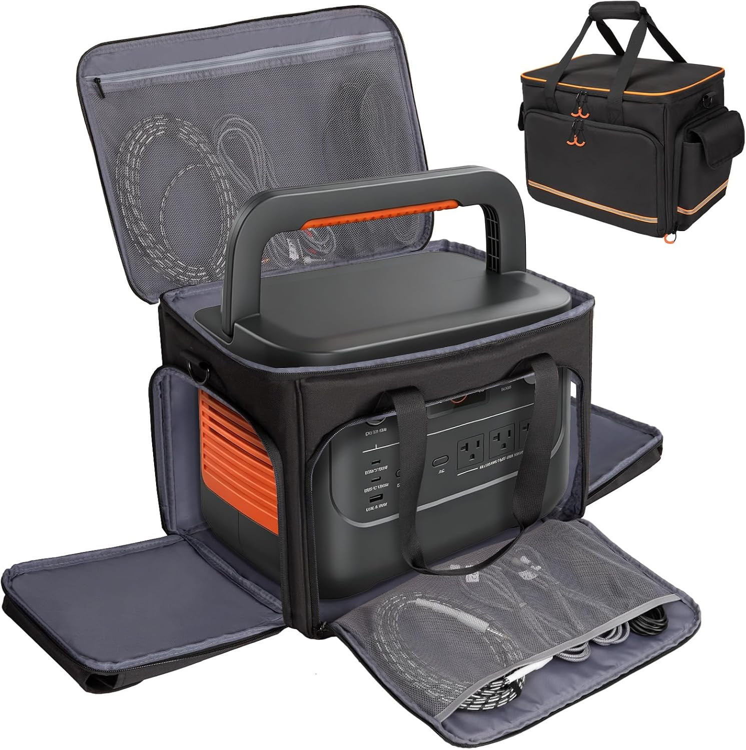 Portable Power Station Bag Compatible with Jackery Explorer 2000 V2, Features Ch